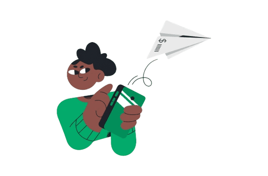 Ilustração de envio de pagamento