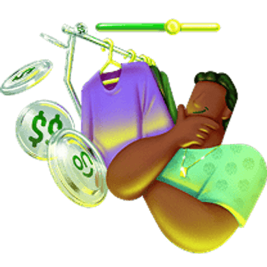 Ilustração 3D de empreendedora relaxando com moedas representando dinheiro disponível