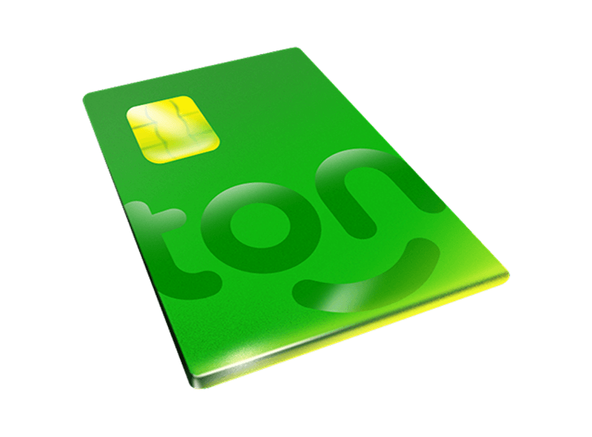 Ilustração 3D do cartão Ton verde
