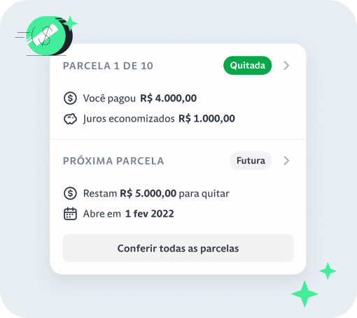 Banner valor da parcela diminuiu 