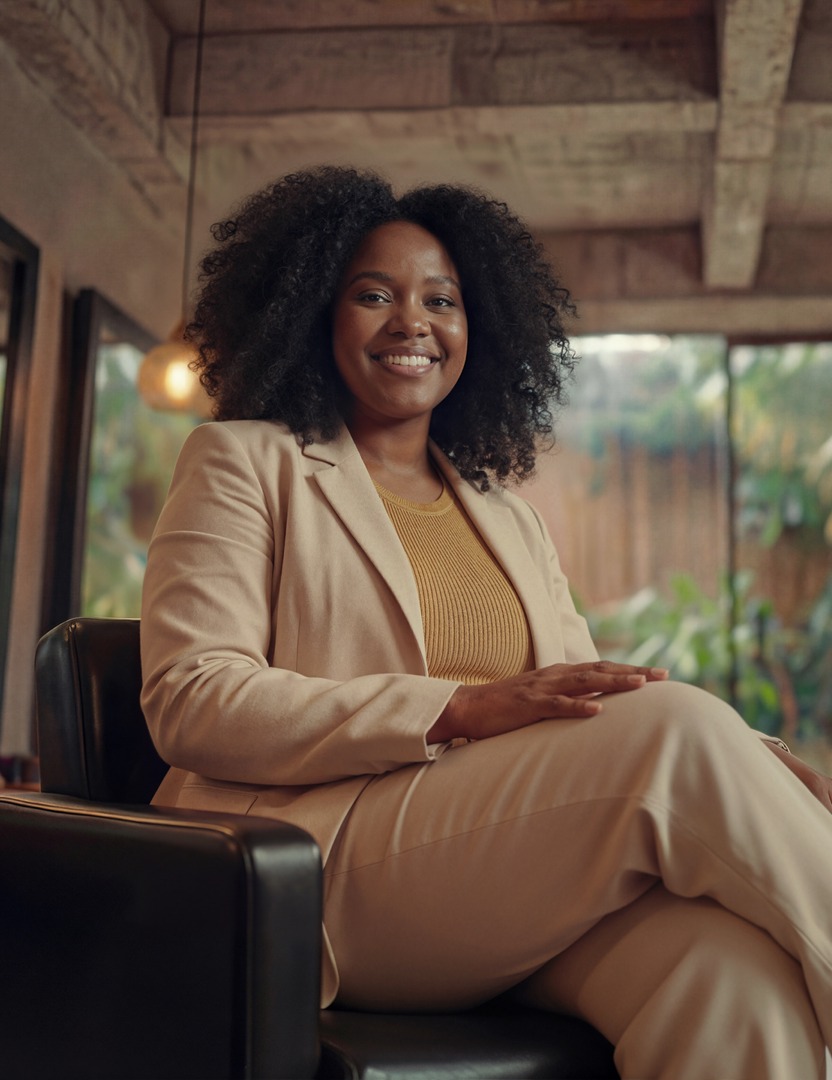 Empreendedor com o celular em uma mão e na outra, o cartão Stone