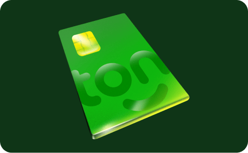 Cartão do Ton num fundo escuro