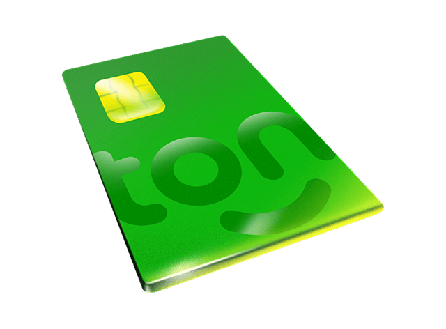 Ilustração 3D do cartão Ton verde