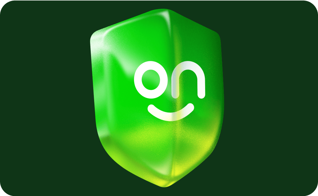 Ilustração de um escudo de metal na cor verde com o logotipo do Ton, simbolizando o Seguro de Vida Ton