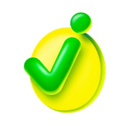 Ilustração 3D de check verde representando aprovação